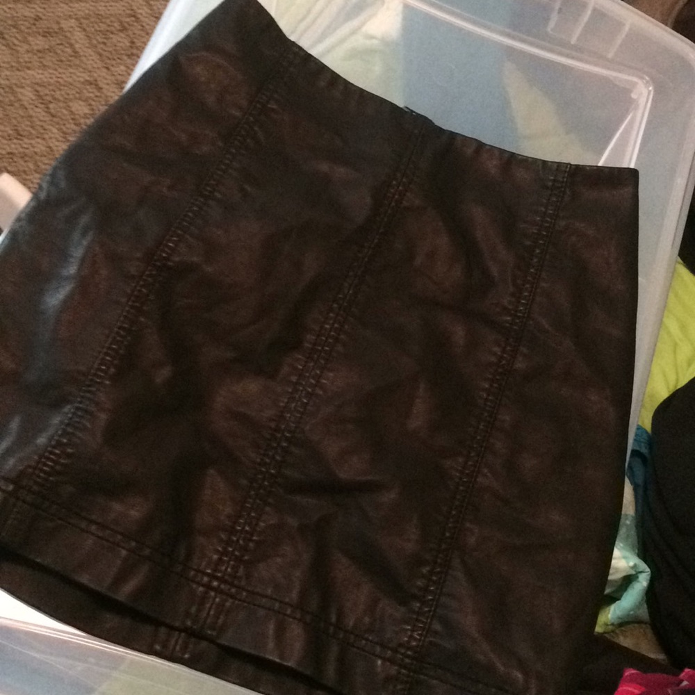Black Leather Skirt